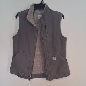 Carhartt Gray Sherpa-Lined Vest